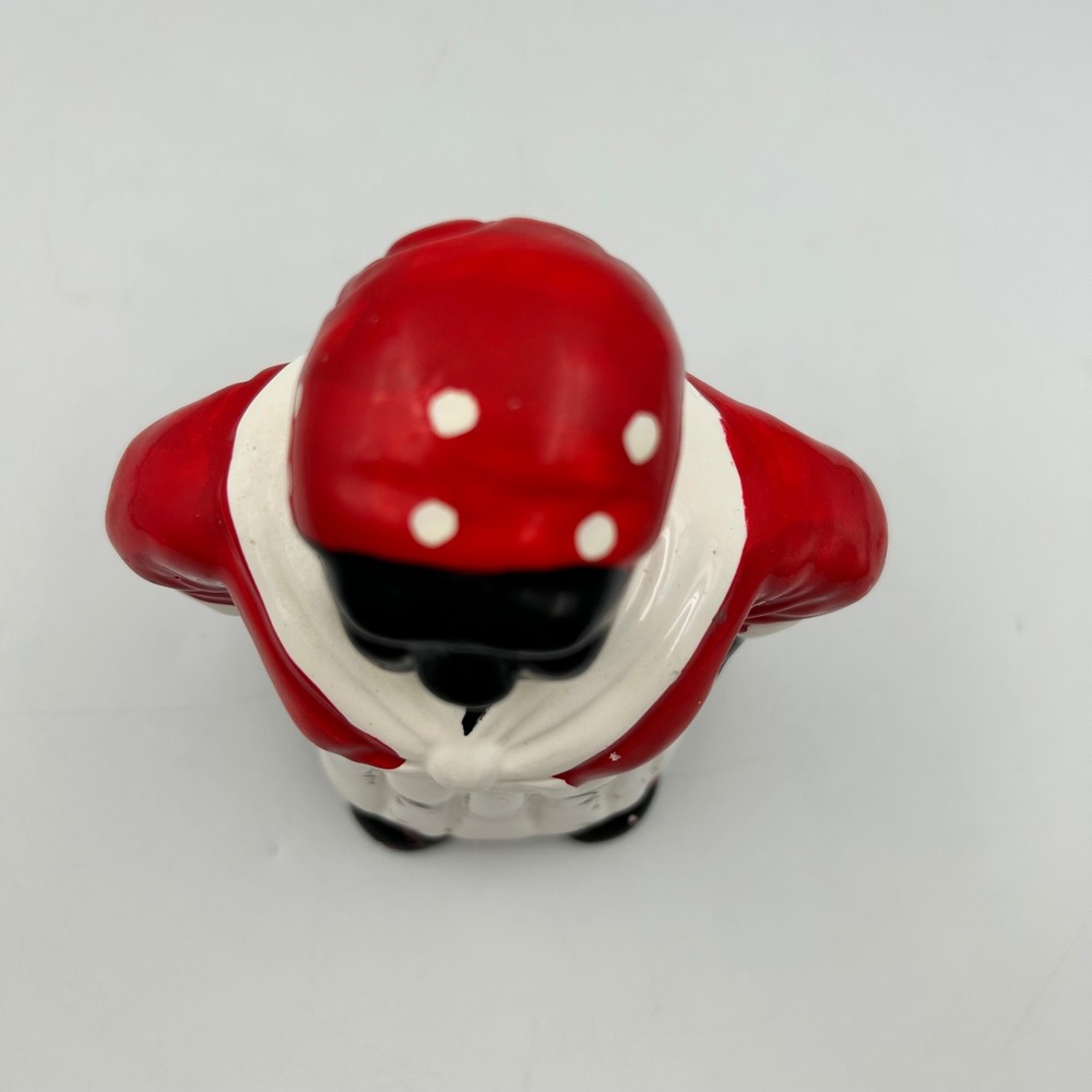 Black Americana Mammy Coin Bank Ceramic Red White Made In Taiwan 6.5" Vintage - Picture 3 of 14